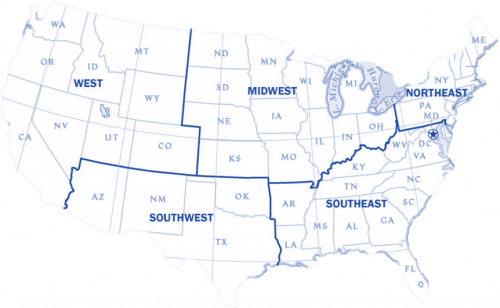 blue regional map